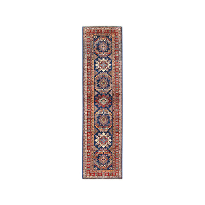 2'10" x 11'0" New Hand Knotted Blue Wool Runner Oriental Rug - MOA10261452