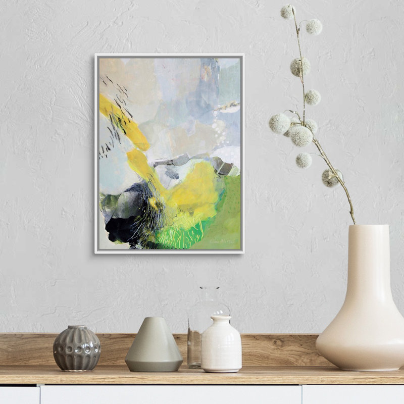 Reproduction d’art sur toile, "plus profonde que la pensée" par Lina Alattar, H 18 po x l 14 po x P 1,75 po, Cadre blanc