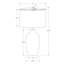 Lighting, H 27 po, lampe de table, céramique grise, abat-jour beige, contemporain
