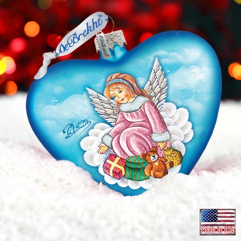 Holiday 3.5'' Handmade Glass Holiday Shaped Ornament