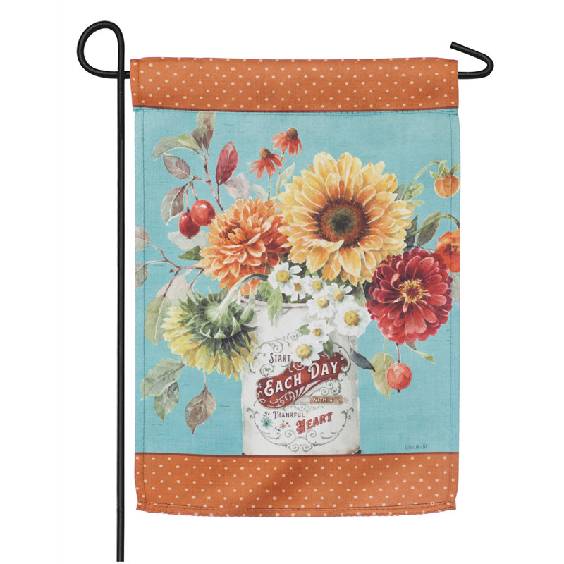 Automne en suède suède de polyester de 2 côtés 18 x 13 po drapeau de jardin