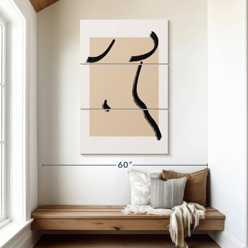 Avery Minimal Nude Line I, 50" H x 32" W