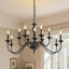 Lustre 12 lumières 37 po style bougie traditionnel / classique
