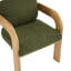 2 chaises de salle à manger en tissu Boucle avec structure en bois d'hévéa massif et dossier à coussin ergonomique pour un confort lombaire naturel