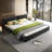 King Size Bed Frame with Movable Headboard-795285575