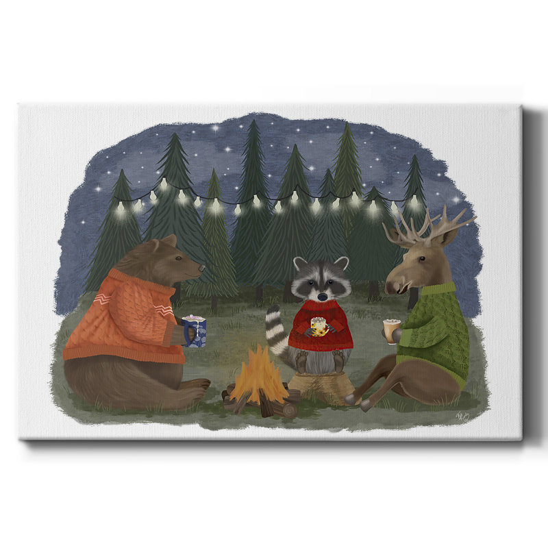 Toile tendue Campfire, H 18 po x l 27 po