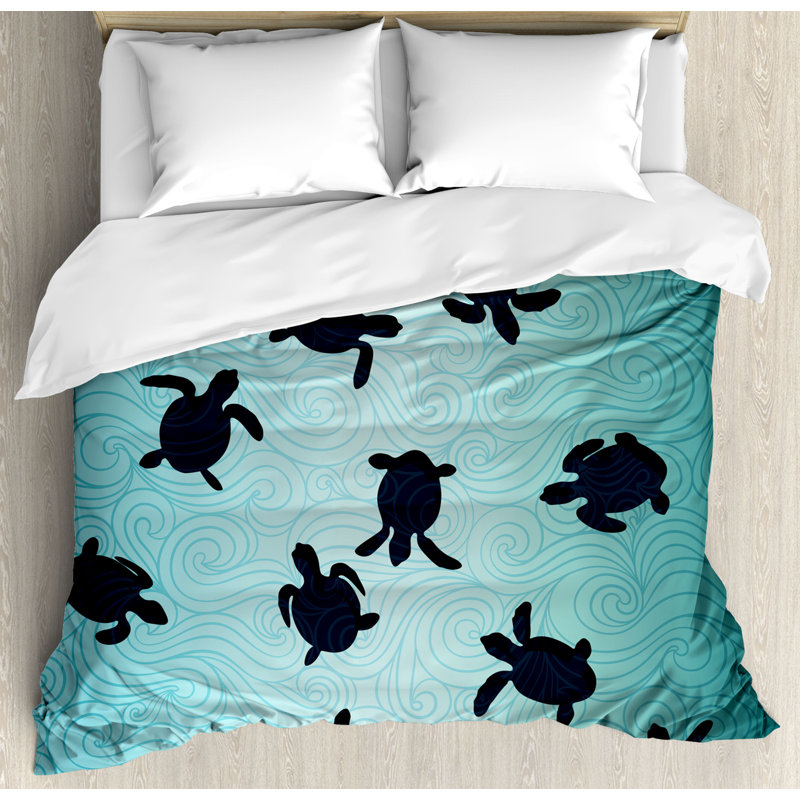 Coastal Polyester Duvet Cover, King Duvet Cover + 2 King Shams