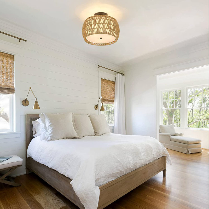 Naytahwaush Rattan Flush Mount
