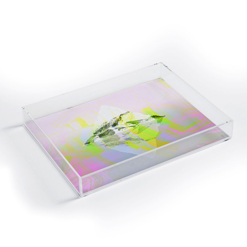 Plateau de table basse Tropical Iceberg, H 1 po x l 8 po x L 6 po