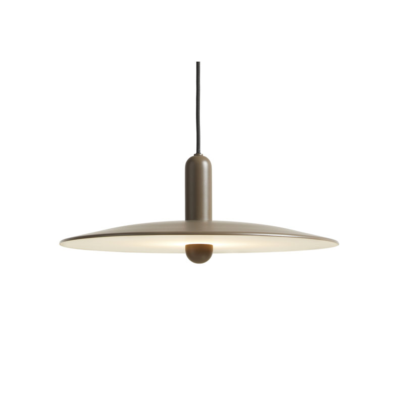 Lu Pendant (Small), 125.93" H x 17.7" W x 17.7" D, White/Taupe, Taupe