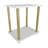 Calvester Nightstand - Modern Square End Table with Lower Shelf-261963282