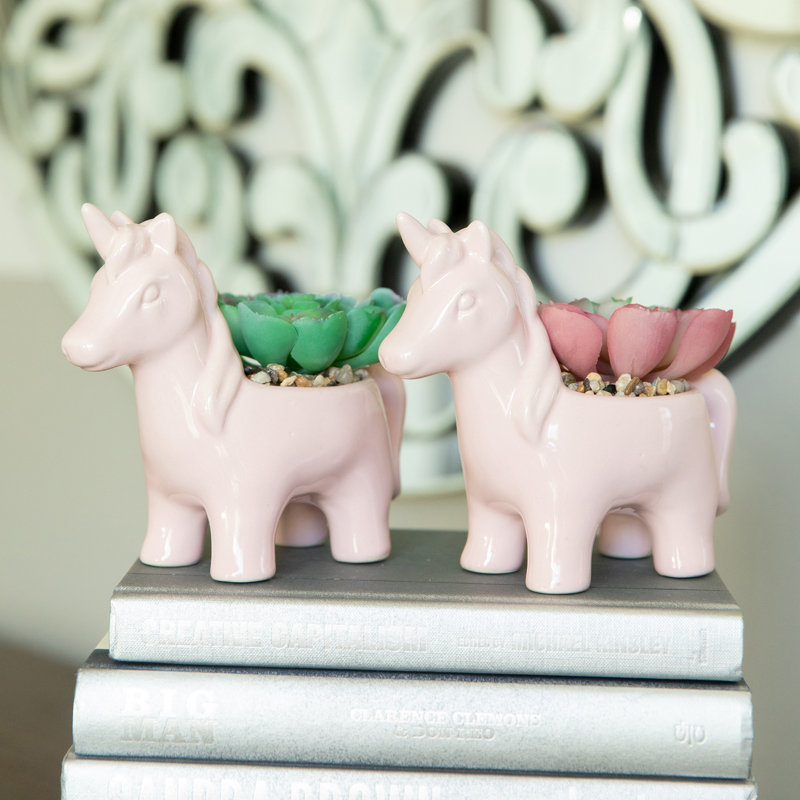 Naswith Ceramic Pot Planter, Pink