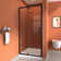 29-32" W  x 72" H Framed Rectangle Reversible Shower Door with Tempered Glass