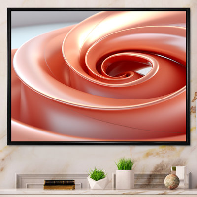 Abstrait tourbillon apaisant orange - art mural géométrique