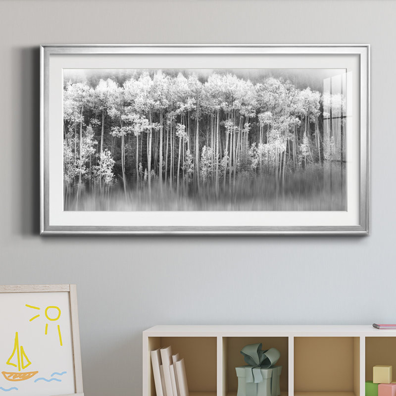 «Dreamy Aspen», reproduction d'art encadrée de qualité supérieure - prête à être accrochée, H 10,5 po x l 18,5 po x P 1,5 po