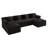 142" Modular Cloud Sofa with Deep Seat, U-Shaped Corduroy Couch, No Assembly Required-1148855807