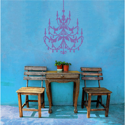 Décalcomanie murale lustre française