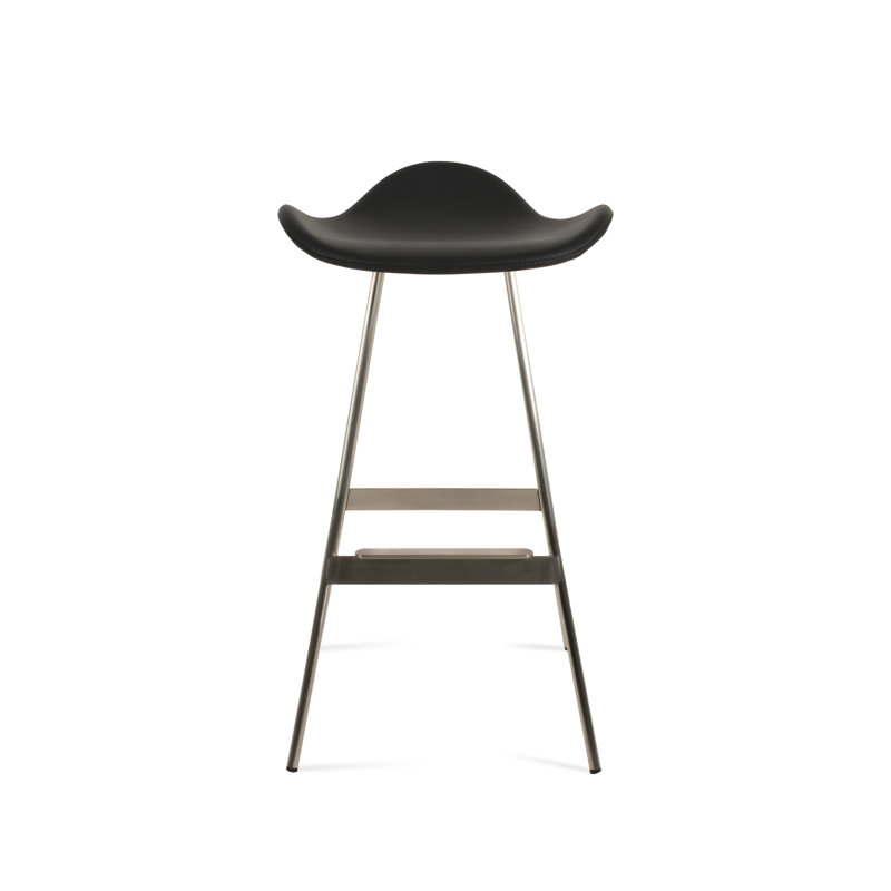 Tabouret Falcon Balat, Acier Inoxydable, Noir ppm