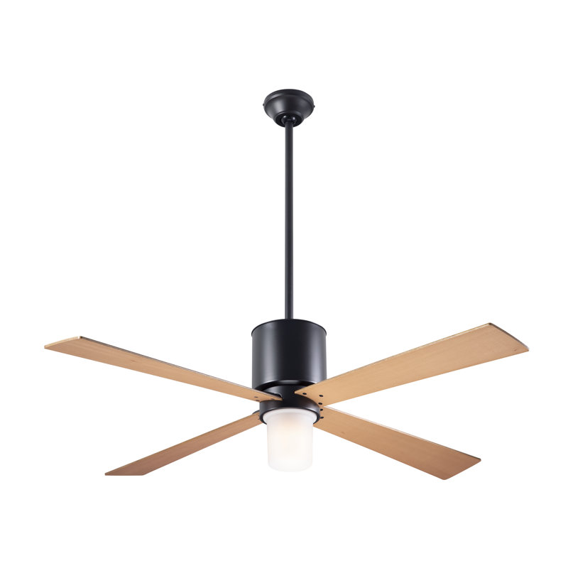 Lapa 50'' Ceiling Fan with Light Kit, Maple, Fan Speed and Light Control (2-wire), Dark Bronze