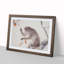 A Monkey by Kansetsu Hashimoto - Framed Print-55453473-55453474