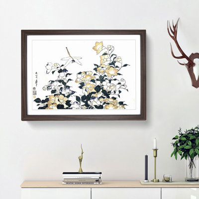 Dragonfly and Bellflower by Katsushika Hokusai - Picture Frame Painting Print