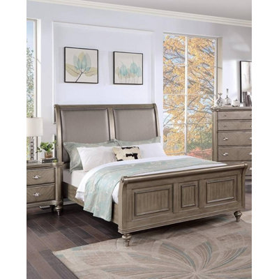 Mobilier de chambre à coucher à deux panneaux avec tête de lit à très grand lit de style moderne et luxueux 1 pièce