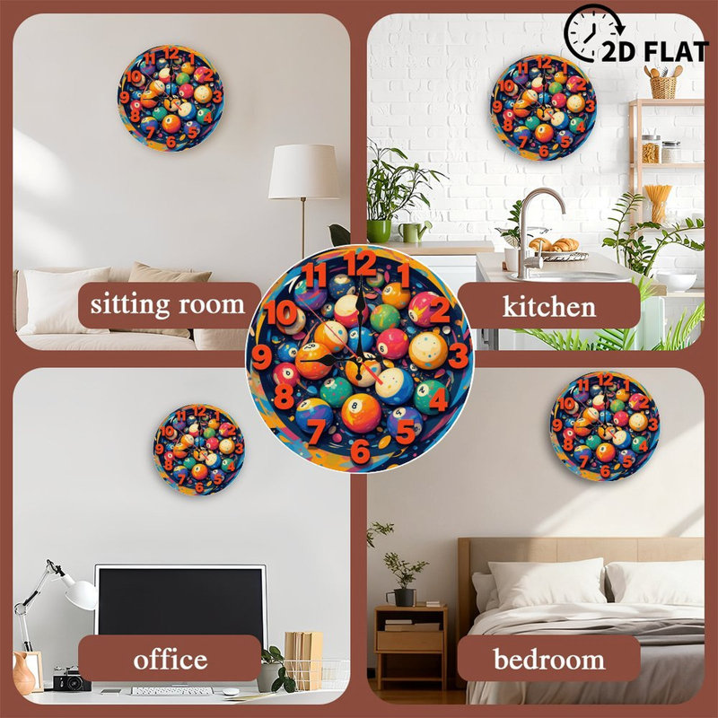 Colorful Pool Balls Set for Home Game Room Decor