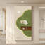 Art mural beige et vert en grès-118372151