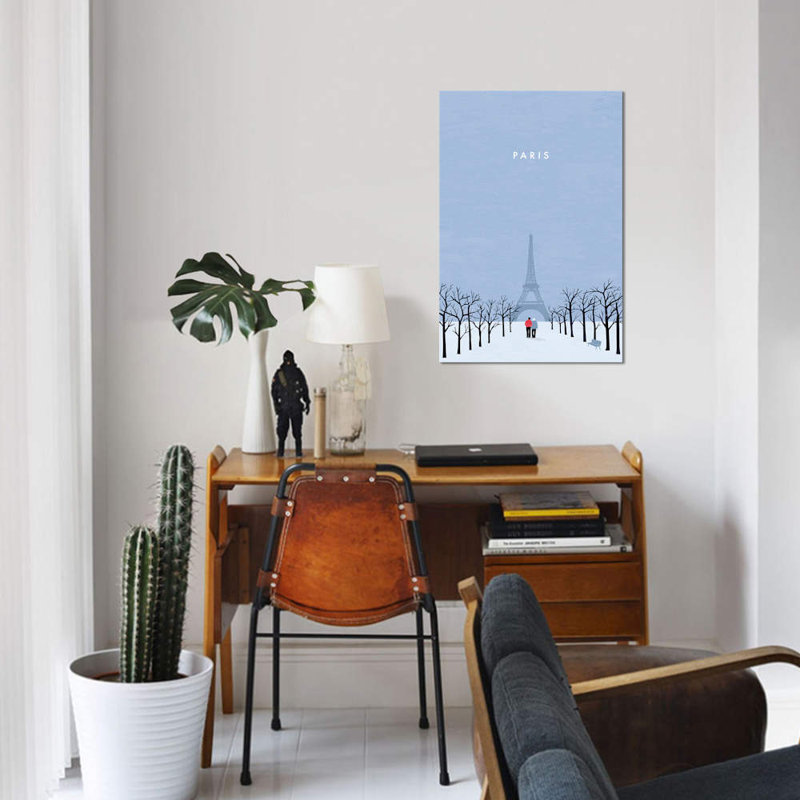 « paris », impression sur toile, H 60 po x l 40po x P 1,5 po, Toile tendue, Pas de tapis