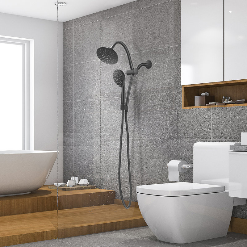 Full/Standard Handheld Shower Head, Black