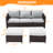 Adey 5 - Person Patio Conversation Set with Cushions-2062568972-2016548992