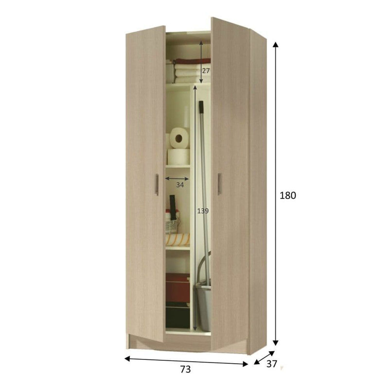 Parthen 180cm Kitchen Pantry, Natural