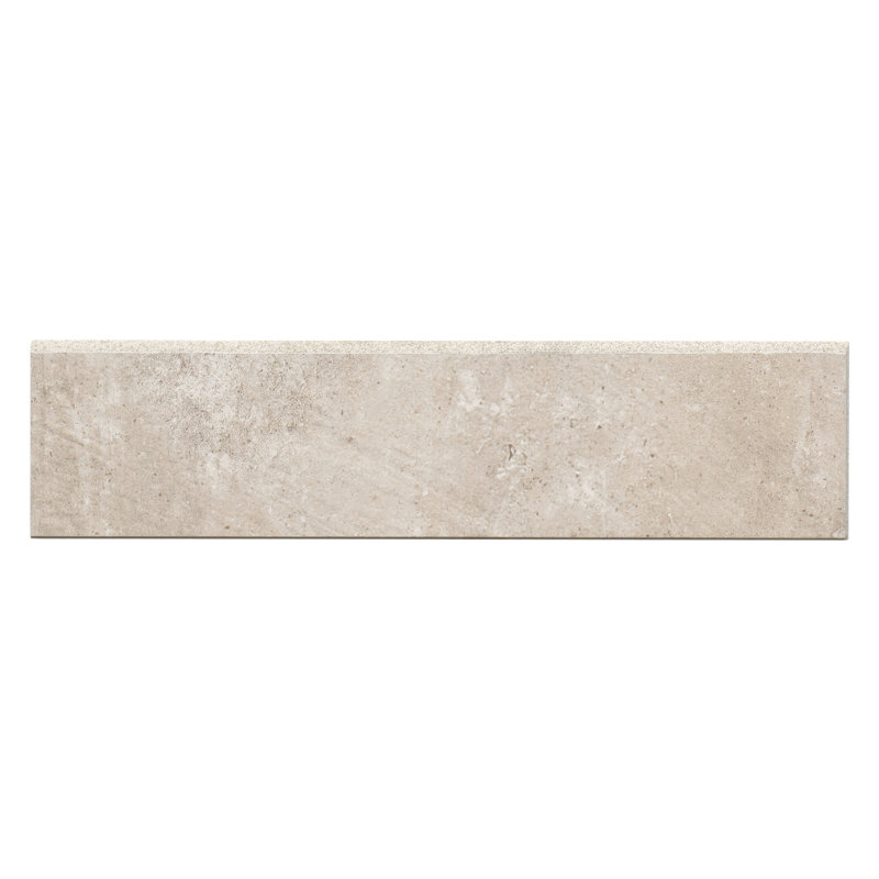 12" x 3" Porcelain Bullnose Tile Trim, Tan