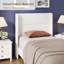 Ensemble de 2 cadres de lit simple avec tête de lit à oreilles, structure de lit tapissier en velours, lattes de bois robustes, aucun sommier requis, assemblage facile, blanc-87561110