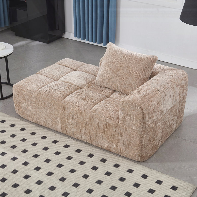 Divan-lit modulaire minimaliste pour salon, salon et chambre à coucher, Kaki