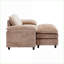 Fauteuil d'appoint avec repose-pieds en chenille moderne pour le bureau de la chambre à coucher du salon | Chameau | Chenille-1215588848