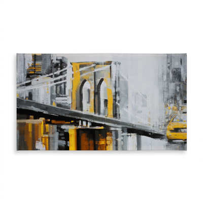 Yellow Brooklyn Bridge Tablecloth - Indoor/Outdoor Home Decor