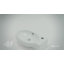 Lavabo de salle de bain mural ovale en porcelaine blanche avec trop-plein