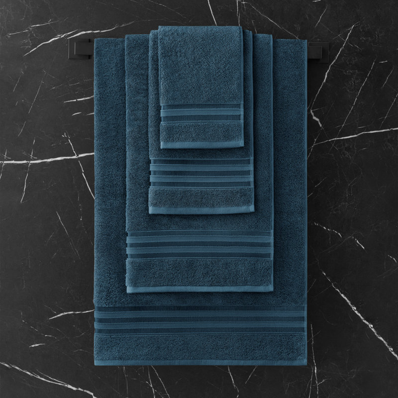 Arcadia Bath Sheet, Navy, Bath Towel - 1 Pack