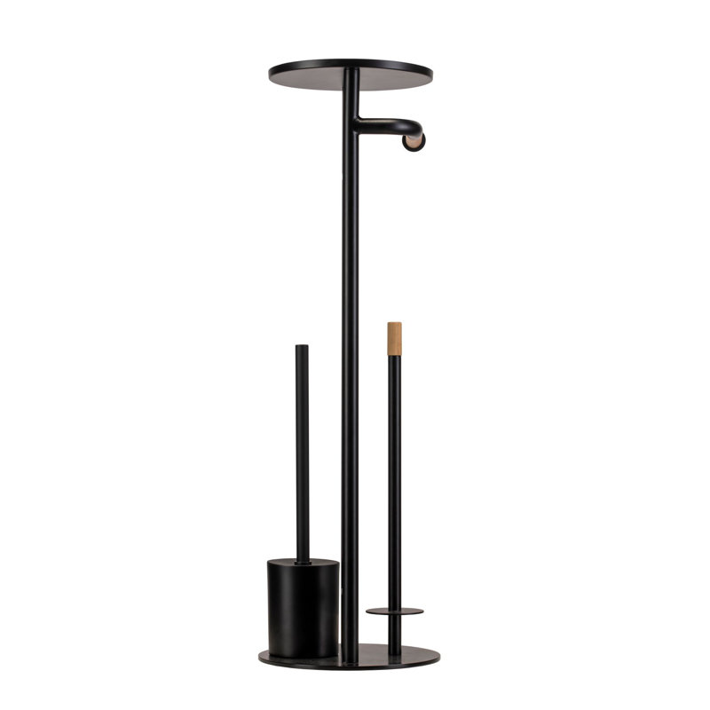 Free-Standing Toilet Roll & Brush Holder