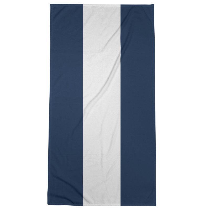 Bath Towel, Blue / White
