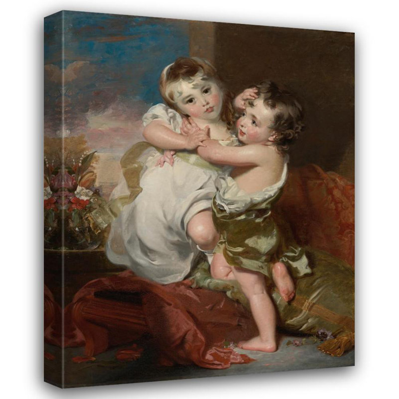 «The Proffered Kiss» par Sir Thomas Lawrence, reproduction d'art sur toile tendue, H 24 po x l 17 po