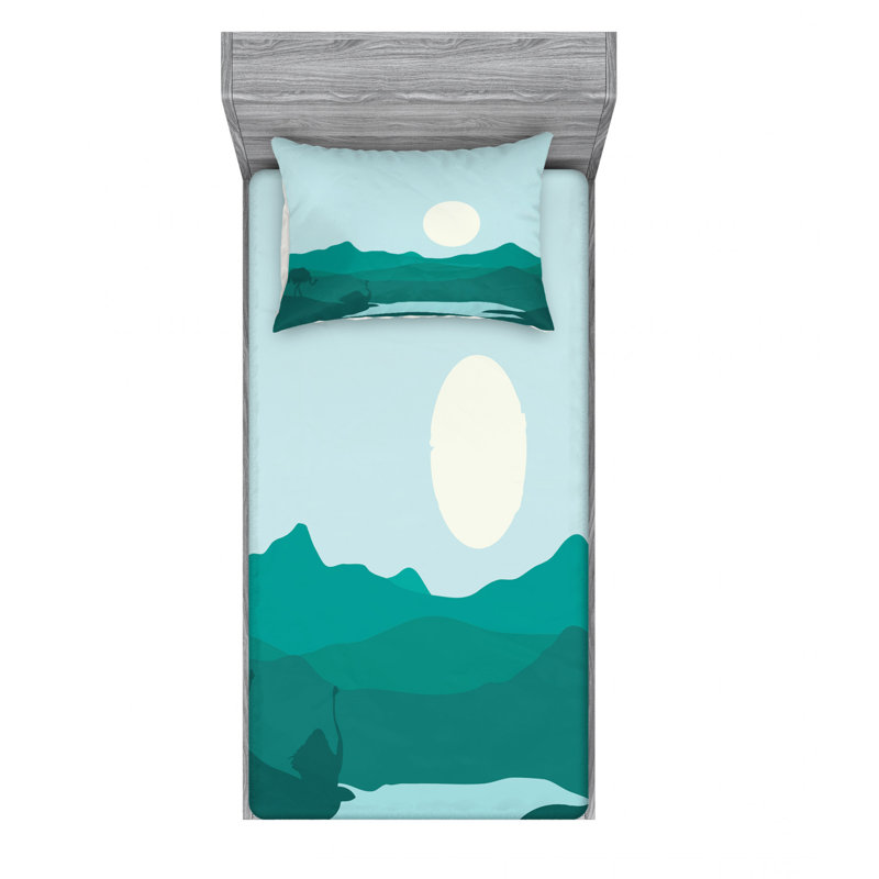 Ensemble de draps en autruche, Ensemble de draps pour lit simple avec drap-housse