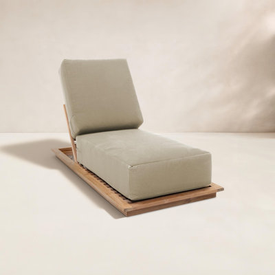 Varenna 27.5'' Outdoor Teak Chaise Lounge