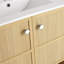 Lavabo de meuble-lavabo autoportant 30 po en céramique, porte à fermeture en douceur, contreplaqué 30 po-159994956