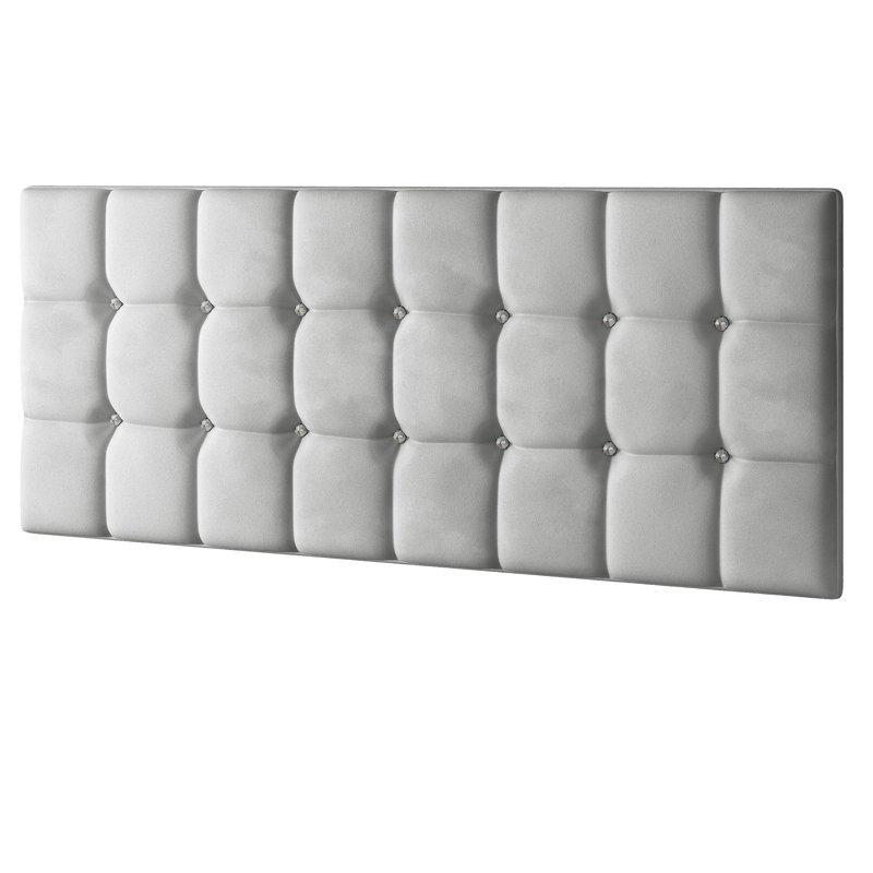Rochester Upholstered Headboard, Super King (6'), Silver
