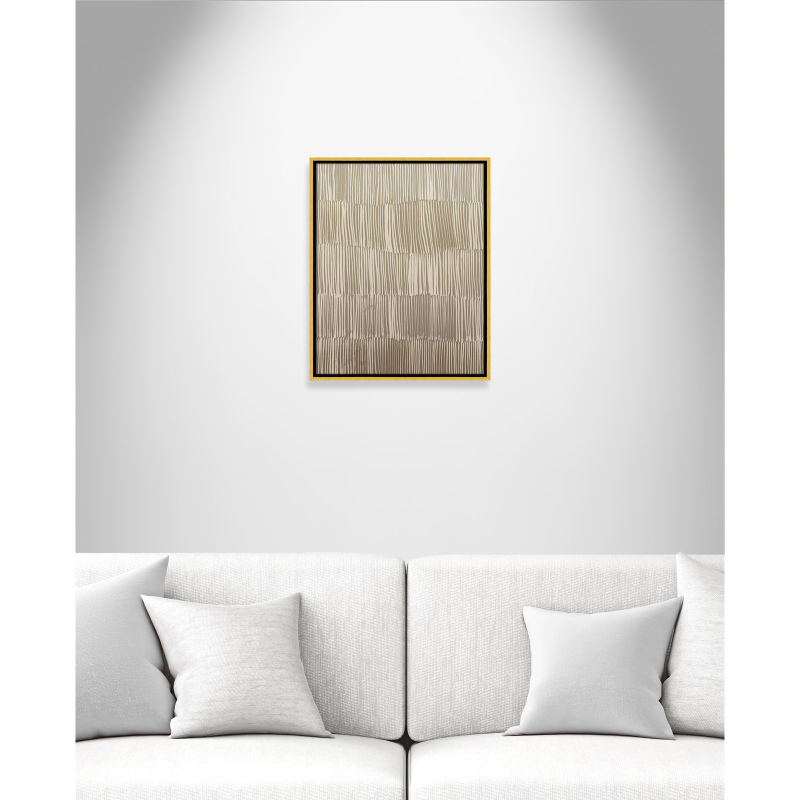 Linear Calm I Print by , 21.5" H x 17.5" W, Gold Floater