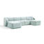 4 Seater Velvet Sofa & Chaise