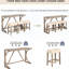 Table de bar et fauteuil à commande électrique en brun. Construisez des tabourets rembourrés confortables et améliorez votre espace 4 avec des ports électriques. La structure en bois et le tissu optimisent intelligemment l'espace de vie