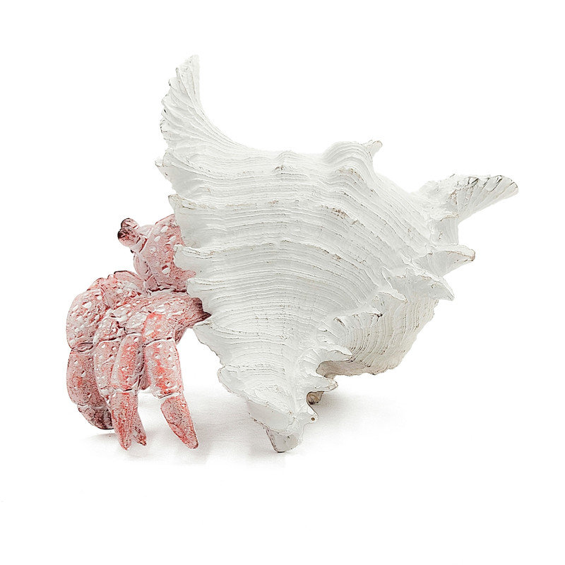 Figurine de crabe réaliste avec coquille blanche, H 5,7 po x l 7 po x P 7,3 po, Rouge